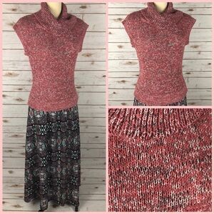 Nine West Sleeveless Pink/Mauve Sweater